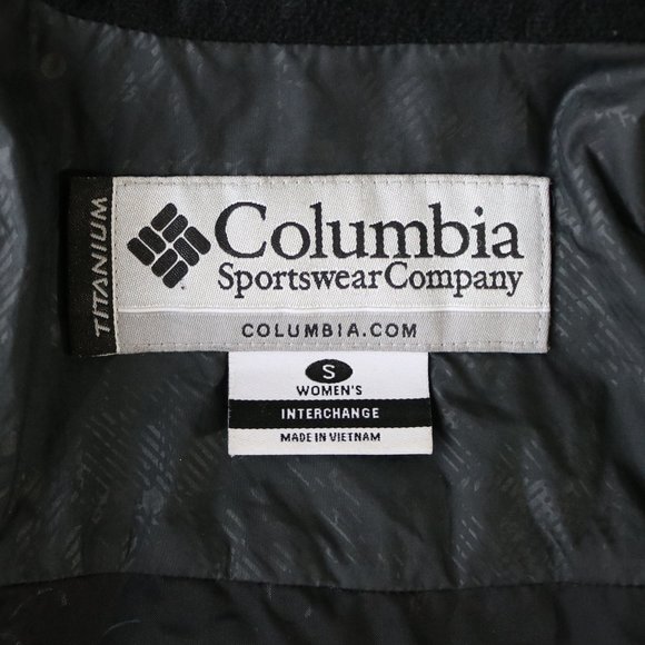 Columbia Puffer Womens Small Black Jacket Omni-Shield Interchange Titanium - Picture 11 of 12